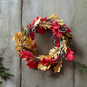 22" Twig Maple Leaf Artificial Wreath