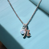 UNWRITTEN CZ 'r' Initial Necklace