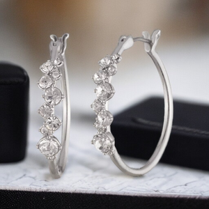 GIVENCHY Crystal Hoop Earrings