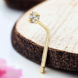 RHONDA SUTTON BODIFINE 14K Gold Diamond Accent Nose Stud