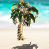 CHARTER CLUB Pearl Palm Tree Pin