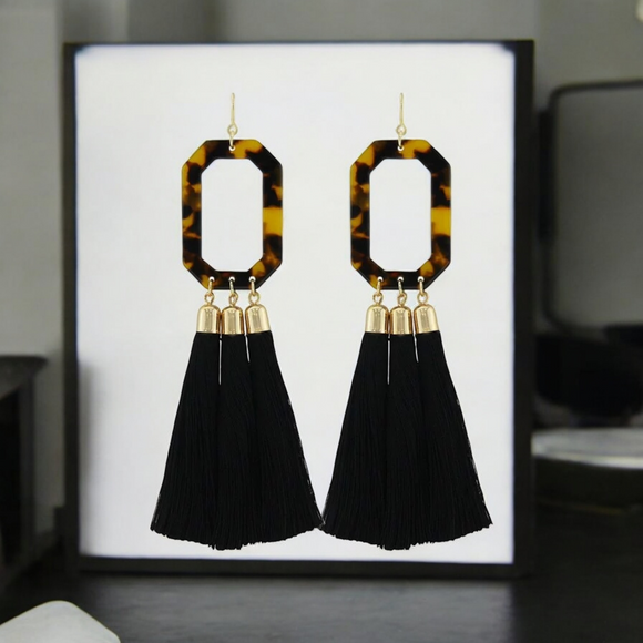 INC Large Tassel Earrings