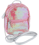 CAPELLI Girls' Sequin Crossbody Mini Backpack