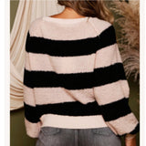 Plush Striped Sweater