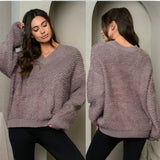 Plush V-neck Sweater