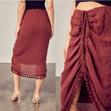 Drawstring Sarong Skirt