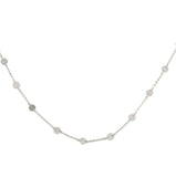 White Gold Dipped Disc Necklace