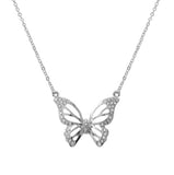 Rhinestone Butterfly Necklace