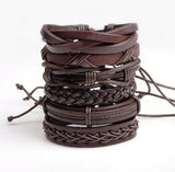 Antiqued Leather Bracelet Set