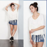 Fringed Jersey Tee