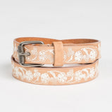 Leather Floral Belt