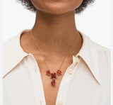 Kate Spade Red Flowers & Crystal Teardrop Necklace