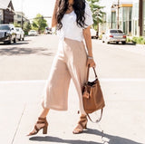 LEITH Cropped Wide Leg Pants