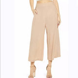 LEITH Cropped Wide Leg Pants