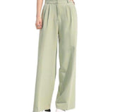 WAYF Ellyn Pleated Satin Pants