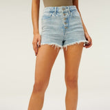 GOOD AMERICAN Bombshell Cut-Off Denim Shorts