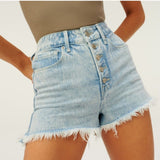 GOOD AMERICAN Bombshell Cut-Off Denim Shorts