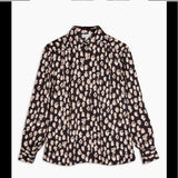 TOPSHOP Printed Satin Blouse