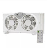 HOLMES 9" Digital Twin-Blade Window Fan w/Remote