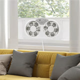 HOLMES 9" Digital Twin-Blade Window Fan w/Remote