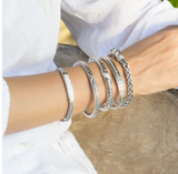 LOIS HILL Hand Woven Silver Bracelet