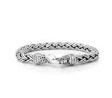 LOIS HILL Hand Woven Silver Bracelet