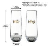 Mr & Mrs Champagne Flutes