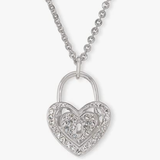 CHARTER CLUB Pave Crystal Padlock Necklace