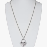 CHARTER CLUB Pave Crystal Padlock Necklace