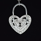 CHARTER CLUB Pave Crystal Padlock Necklace