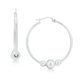 GIANNI BERNINI Beaded Hoop Earrings