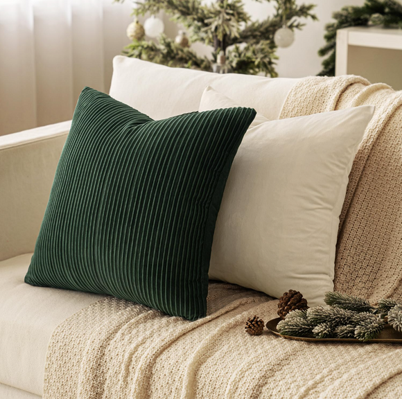 Plush Corduroy Throw Pillow