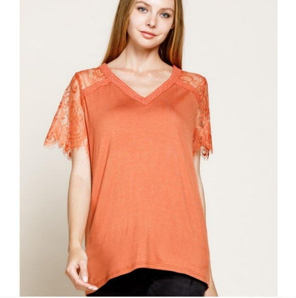 Lace Top Tee