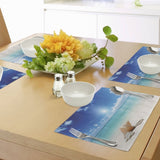 AMBESONNE Beach 4 Pc Placemat Set