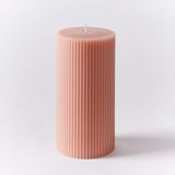 THE FLORAL SOCIETY Ribbed Pillar Candle