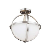 ALTURAS 2-Light Modern Semi-Flushmount Convertible Pendant Light