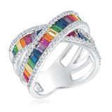 MACY'S Rainbow Baguette Ring