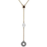 DKNY Tri-tone Crystal Lariat Necklace