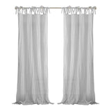 Jolie 52" x 95" Solid Tab Top Sheer Curtain