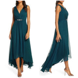 ELIZA J High-Low Chiffon Dress