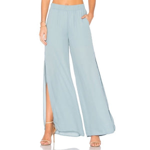 ONIA Chloe Wide Leg Slit Pants