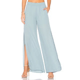 ONIA Chloe Wide Leg Slit Pants