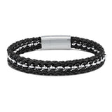 SUTTON Men's Braided Leather Bracelet