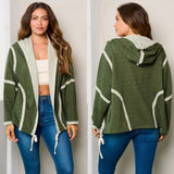 Hooded Open Front Cardigan
