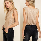 Sleeveless Lace Detailed Top