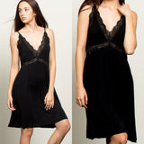 Lace Timmed Jersey Dress