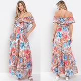 Floral Off-Shoulder Maxi Dress