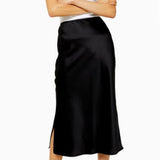 TOPSHOP Satin Midi Skirt