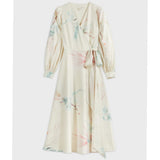 TED BAKER Floral Satin Wrap Dress