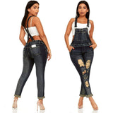 COVER GIRL Distressed Denim Overalls